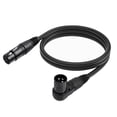 thumbnail image 2 of Cable Micrófono XLR Ángulo Recto 1 8 M A 3 Pines Audio 90 Grados, 2 of 7