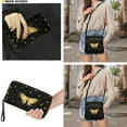 thumbnail image 3 of ZUXONGSY Butterfly Moon Galaxy Print Women's Large PU Leather Crossbody Bag & Wallet Set, Satchel with Multi-Pocket Design, Adjustable Strap for Travel & Work, 3 of 5