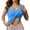 Light Blue, variant on Workout Shirt Women Sleeveless Cropped Tank Tops Scoop Neck Undershirt Yoga Shirts Athletic Running Loose Fit Racerback Breathable Tee