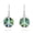 Abalone, variant on Minimalist Peace Symbol Abalone Shell Inlay Sterling SIlver Dangle Earrings