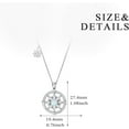 thumbnail image 3 of Sterling Silver Compass Pendant Necklace with Created Opal Inspirational Necklace for Women Men, 3 of 10