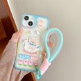 thumbnail image 1 of Linda funda de teléfono con letras fluorescentes para iPhone 13 Pro Max 11 12 14 Pro Xs Max Xr X 7 8 Plus correa de mano cuerda corta cubierta de TPU suave Tan Jianjun unisex, 1 of 2