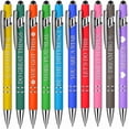thumbnail image 1 of Funny Pen Inspirational Ballpoint Pens Funny Pens with Inspirational Quotes Screen Touch Stylus Pen Metal Gel Ballpoint Pen for Office School(10 Pieces, 10 Colors), 1 of 6