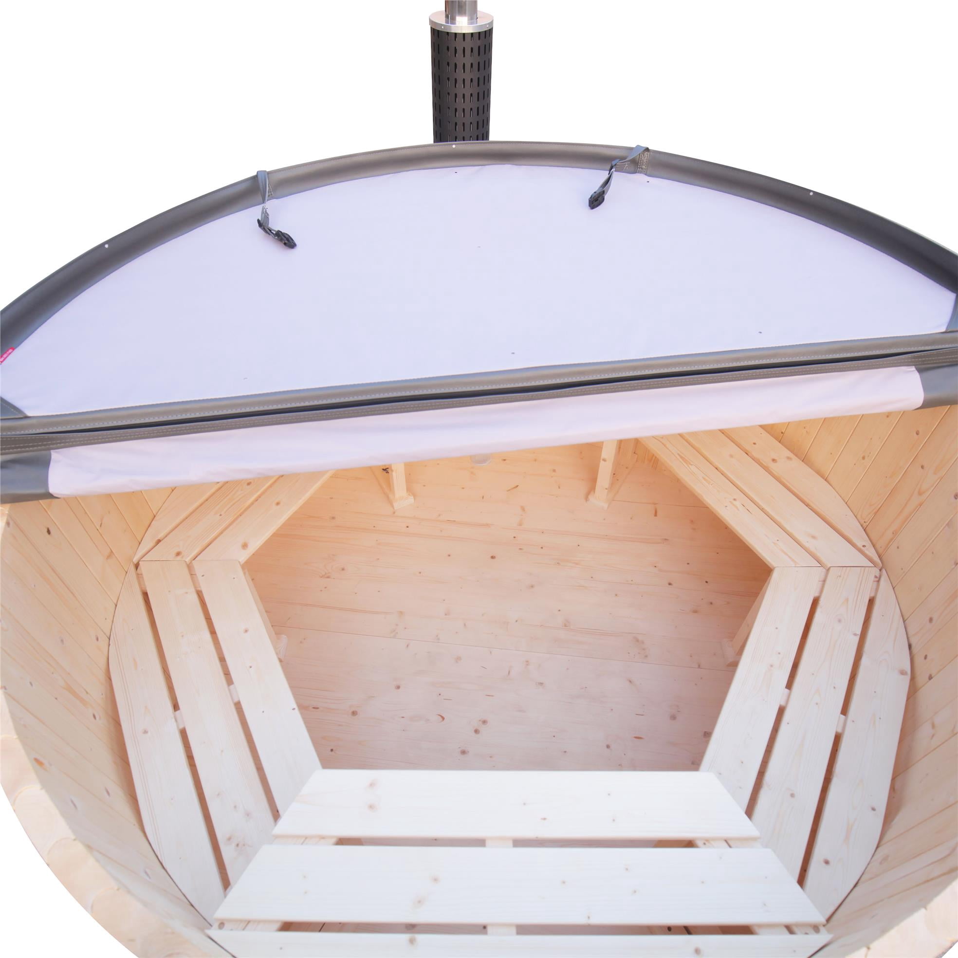 ALEKO PEWSHTUB Pine Hot Tub and Ice Bath 4-5 Person with Wood-Fired Heater