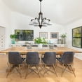 thumbnail image 5 of YANSUN 30.7 in 6-Light Oil Rubbed Bronze Chandelier Light with Frosted White Glass Shades, farmhouse Chandeliers for Dining Room Living Room, 5 of 7