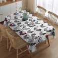 thumbnail image 2 of White Chicken Folk Pattern Rectangle Tablecloth 60"x84",Waterproof Polyester Rectangle Table Cloth, Wipeable Spillproof Polyester Tablecloth for Dining, Camping, Indoor and Outdoor, 2 of 5