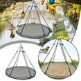 thumbnail image 5 of SharkTRUE Spillproof Seed Catcher Tray Bird Feeders Large Capacity Rusts Resistant Outdoor Yard Feeding Bird Feeding Platform Accessory, 5 of 9