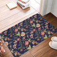 thumbnail image 4 of Sikiie Flower Print Flannel Anti-slip Floor Mat 16x24in, Thickened Dustproof Entrance Door Mat Floor Mat for Kitchen, Bathroom, Laundry Room, 4 of 7