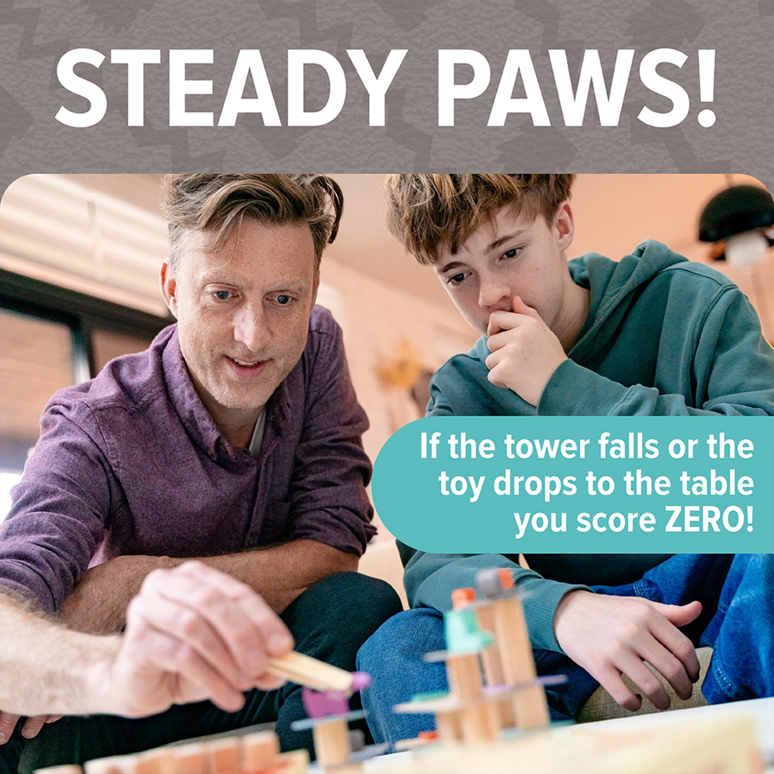 Cats Knocking Things Off Ledges™, A Fun Dexterity Stacking Game with Cute Cats & Toy Wooden Pieces, 2-4 Players, A Party Game by The Op Games