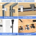thumbnail image 7 of Triani 50Pcs Self Adhesive Hook and Loop Cable Ties Cord and Power Strip Oganizers Sticky-back Cord Organizer for Cords Home and Office (White), 7 of 7