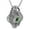 Green, variant on Men's Stainless Steel Vintage Personality Cool Punk Animal Tribe Roaring Crocodile Head with Devil Bloody Eye Gemstone Amulet Pendant Necklace Red