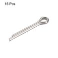 thumbnail image 3 of Uxcell Split Cotter Pin, 4mm x 25mm Stainless Steel Clip Fastener Fitting, Silver Tone, 15Pack, 3 of 5