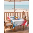 thumbnail image 2 of Outdoor Tablecloth with Umbrella Hole for Patio/Picnic/Party/Camping, Patriotic 250 Waterproof Table Cloth Rectangle Table Cover Washable, Blue Red Fireworks Classic American Freedom (54"x 80"), 2 of 9