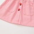 thumbnail image 5 of ZACPNCV Girl's Cute Denim Skorts Elastic Waist Straight Leg Skirt Shorts Pink 5-6 Years, 5 of 9