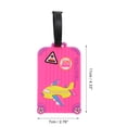 thumbnail image 2 of Unique Bargains 1 Pc Aircraft Luggage Tag for Travelling Rose Red Soft Rubber, 2 of 4