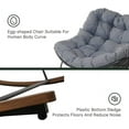 thumbnail image 6 of Grand Patio Outdoor 2-Piece Rocking Chairs, Oversized Padded Cushion Rocker Recliner for Porch, Gray, 6 of 10