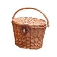 thumbnail image 4 of Almencla Panier de Vélo Rural Tissé à la Main Décoration Tricotée Rotin Vintage Rangement avec Brun, 4 of 7