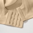 thumbnail image 5 of iHPH7 Seamless Padded Bra Jelly Bras for Women Bras for Women No Underwire Push Up Bra V Neck Bra Padded Bralette Wireless Bras Full Coverage with Support Beige L, 5 of 5