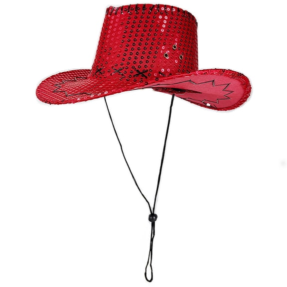 Woman Hat Red Cowgirl Hat Sparkle Hat Sparkly Cowgirl Hat Western Hats for Women Wedding Cowboy Hat