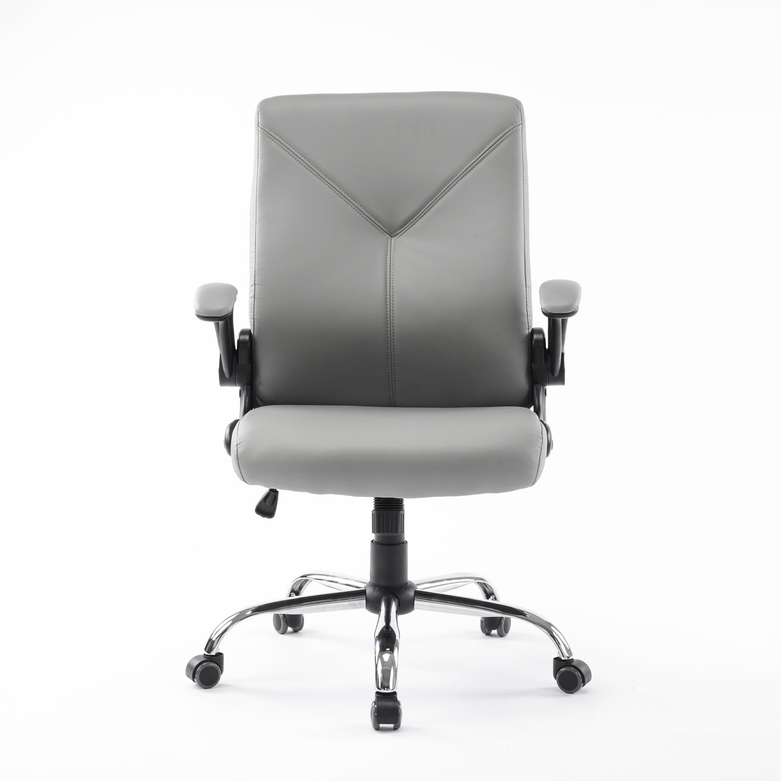 VERSA II Office Desk Chair, Customer Rolling Seat, Adjustable Height Lift Armrest, Conference Room, Reception, Waiting Area Chair, Storm Gray