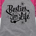 thumbnail image 3 of Instant Message - Besties For Life - Toddler & Youth Girls Raglan Graphic T-Shirt, 3 of 6