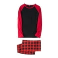 thumbnail image 2 of Blusa y pantalones con estampado a cuadros para hombre y papá, ropa familiar, pijamas, blusa y pantalones de poliéster, 2 of 5