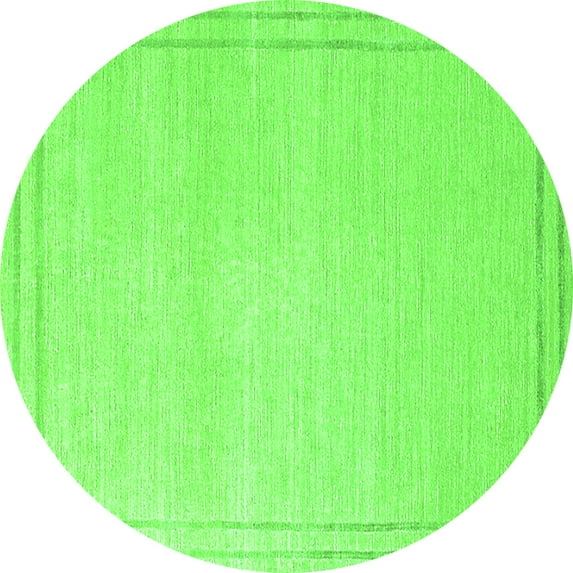 Ahgly Company Indoor Round Solid Green Modern Area Rugs, 8' Round