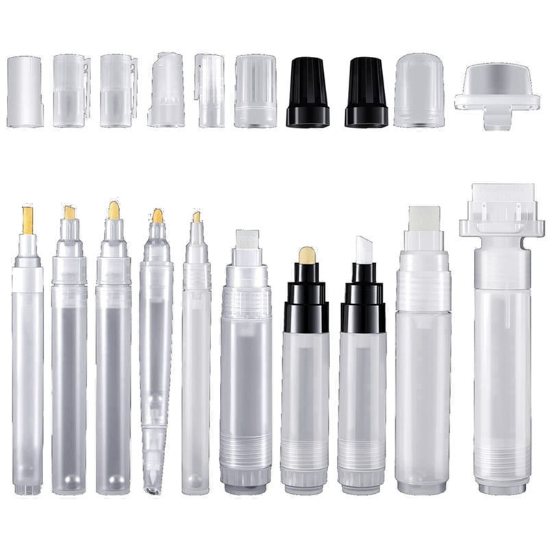 20 Pieces Refillable Paint Pens Empty Pen Rod Paint Markers Refillable Empty Acrylic Paint Marker for