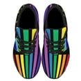 thumbnail image 2 of Unisex Rainbow Sneakers, LGBT Shoes for Men Women Lightweight Breathable Running Shoes Black Size 6, 2 of 7
