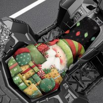 Uorisanigo ATV Seat Cover Cute Santa Claus Dirt Bike Seat Cushion Cover with Elastic Edge Compatible with Polaris Sportsman FourTrax Can-Am ATV Kawasaki Arctic Cat CFMOTO