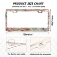 thumbnail image 2 of Aluminum License Plate Frame 2 Pack Car Exterior Accessory Car Tag Holder for Front Rear Plates Cars Decor Abstract Pink Floral Pattern, 2 of 7