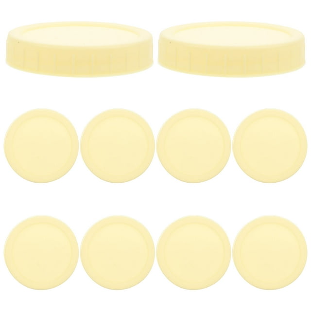 10pcs Plastic Mason Jar Lids Thread Mason Jar Covers Wide Mouth Canning Jar Lids