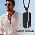 thumbnail image 3 of Vnox-Cadena de eslabones con diseño de perro para hombre, joyería elegante, colgante de geométrico Acero inoxidable impermeable con piedra CZ, caja gratis, 3 of 4