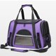 thumbnail image 1 of Bolsa de transporte para mascotas con correa para el hombro y tapete extraíble, portátil, de malla ventilada, para gatos, bolsa de viaje para perros Púrpura, 1 of 10