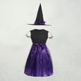 thumbnail image 3 of URMAGIC 3-13T Costumes Kids Purple Wicked Witch Costume for Girls Halloween Costume, 3 of 5