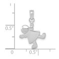thumbnail image 2 of Diamond2Deal 14K White Gold Little Charm Pendant for Women (L- 0.67 inch, W- 0.43 inch), 2 of 5