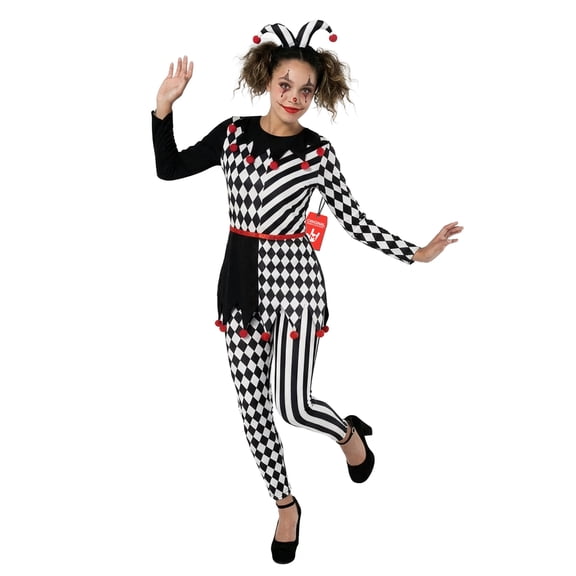 Morph Jester Costume Women, Circus Costume Woman, Jester Costumes Womens Clown Outfits, Halloween Costumes for Women Adult