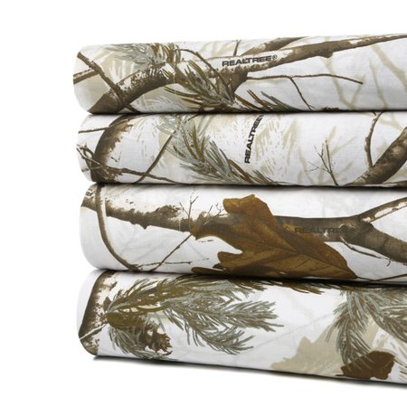 Realtree Bedding Realtree Camo Snow Sheet Set Walmart Com