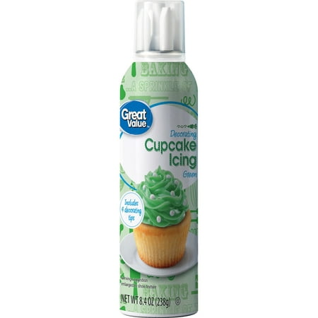 (4 Pack) Great Value Decorating Cupcake Icing, Green, 8.4 (Best Frosting For Decorating)