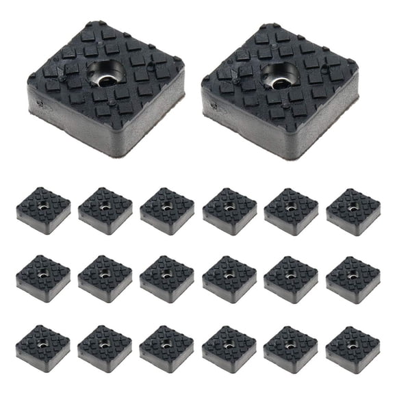 Rannb Patas De Goma De 30 Mm X 30 Mm, Forma Cuadrada, Almohadillas De Goma Antideslizantes Negras Para Muebles, Patas De Silla, Pisos De Madera, Paquete De 20