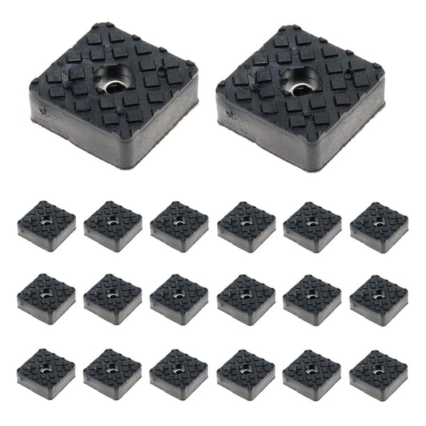 Rannb Patas De Goma De 30 Mm X 30 Mm, Forma Cuadrada, Almohadillas De Goma Antideslizantes Negras Para Muebles, Patas De Silla, Pisos De Madera, Paquete De 20