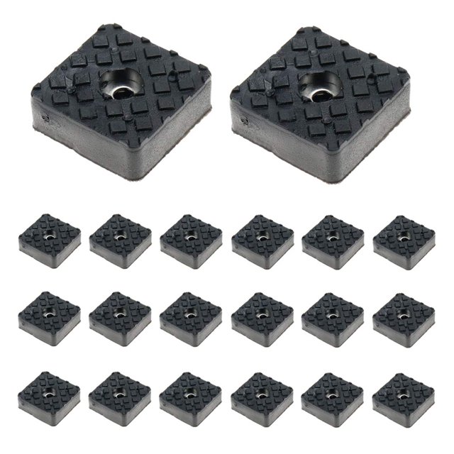 Rannb Patas De Goma De 30 Mm X 30 Mm, Forma Cuadrada, Almohadillas De Goma Antideslizantes Negras Para Muebles, Patas De Silla, Pisos De Madera, Paquete De 20
