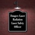 thumbnail image 2 of Danger Laser Radiation Laser Safety Officer BLACK Aluminum Composite Sign 20''x24'', 2 of 9