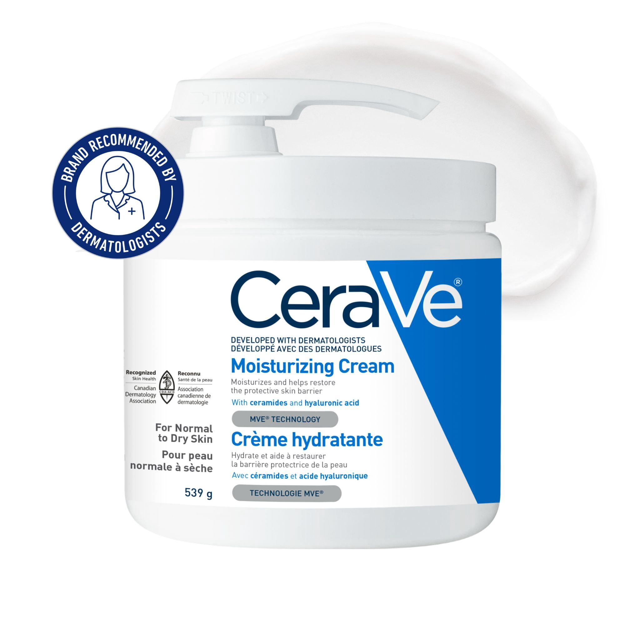MOWRA FACE＆BODY CREAM 300ml CeraVe Moisturizing Cream, Rich Face and Body Cream with Ceramides