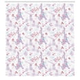 thumbnail image 3 of Ambesonne Vintage Shower Curtain, Eiffel Tower and Flower, 69"Wx75"L, Pale Blue Pink and White, 3 of 3