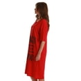 thumbnail image 2 of Just Love Short Sleeve Nightgown Sleep Dress for Women Sleepwear (Red - Staying In, 2X), 2 of 3
