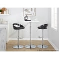 thumbnail image 3 of Grotto Adjustable Bar Stool, Chrome Bar Stools, Bar Chairs, Swivel Bar Stools, Bar Stools Set of 2, 3 of 6