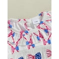 thumbnail image 6 of BemeyourBBs Baby Girl 4th of July Romper Ruffle Sleeveless Bow Embroidery Bodysuit, 6 of 9