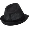 thumbnail image 3 of Fedora à Bande Noire en Paille de Papier pour Enfant - Rouge OSFM, 3 of 5