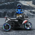 thumbnail image 4 of HNH 12V Ride on Motorcycle for Kids, Electric Dirt Bike with LED Light, Bluetooth Music, Motorbike Ride on Toy for 3-6 Yea, 4 of 11